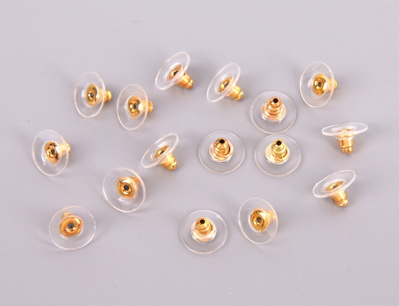 100PCS Clear Plastic Earring Backs Earring Nuts Ear Post Etsy