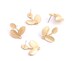 6PCS+ Matted Gold Planted Zn Alloy Earring charm-Three Leaves Shape Earring Stud/Posts-Connector-findings-Jewelry Supply20*23mm ZL1121 