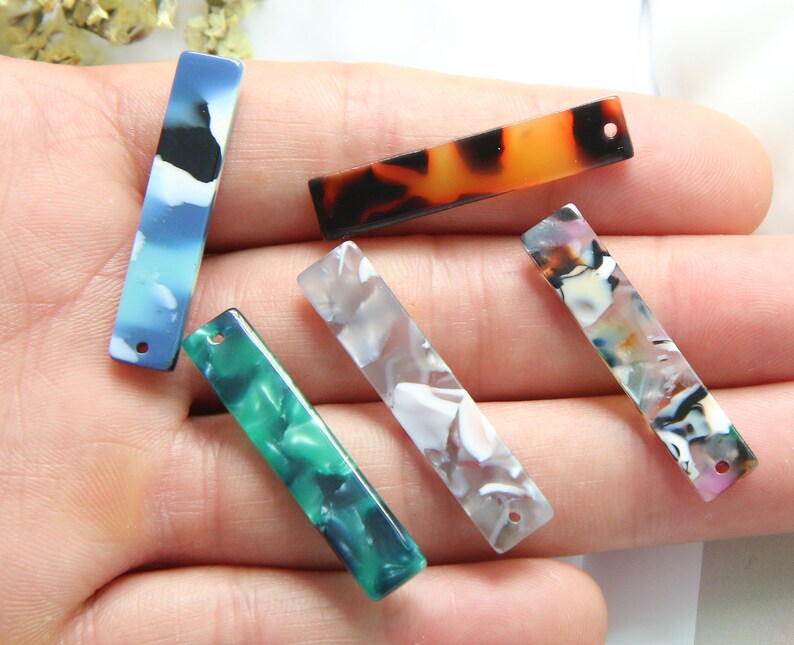 Acrylic Charms Diy / 10 Slots Mixed DIY Plastic Acrylic Beads Kit