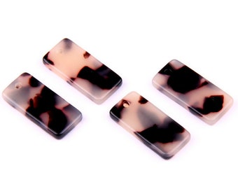 Tortoise Shell earring charms-Acetate Acrylic Earring-Rectangle -Rod Bar Shaped Pendant- Earring findings-jewelry supply A1001A