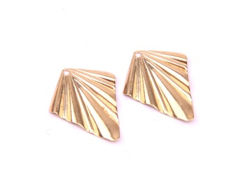 Raw brass Earring Charms- Diamond Earring Pendant-Earring connnector- earring hoop-Jewelry Supplies-earring findings 20*25mm D1182