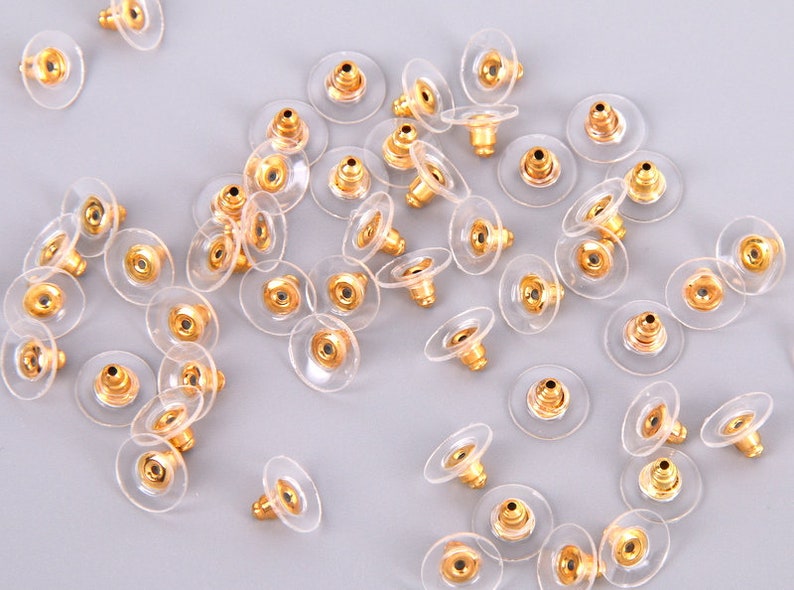 100PCS Clear Plastic Earring Backs Earring Nuts Ear Post Etsy