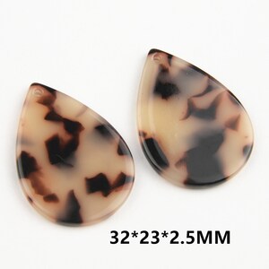 Acetate Acrylic Diy Earring Charms  TEAR DROP  Shaped Pendant Acetate Tortoise Shell charm  Earring findings  jewelry supply CS9012A