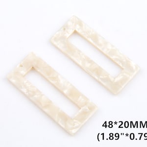 Acetate Acrylic Diy Earring Charms  Rectangle  Shaped Pendant Acetate Tortoise Shell charm  Earring findings  jewelry supply CS1012C
