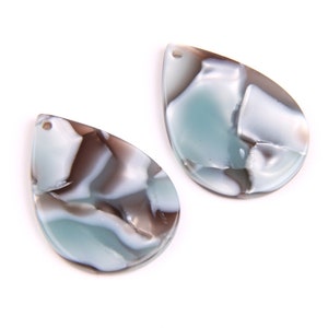 6PCS+ Tortoise Shell Acetate Acrylic Diy Earring Charms  TEAR DROP  Shaped Pendant -Earring findings  jewelry supply 32*23mmCS9012J