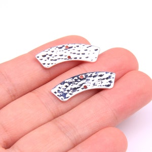 6PCS+ Silver plated Brass Charms - arch Shape with double hole-earring connector-earring findings-Jewelry Supplies -25*12mm - D1142B