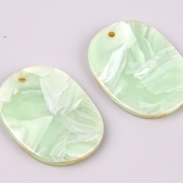 6pcs Cellulose Tortoise shell Earring Charms  Earrings Oval Shaped Pendant Earring Findings Jewelry Diy Supplies earring accessories CLL104D