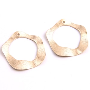 6PCS+  Raw Brass Charms-Special Pentagon Shaped earring pandent-wiredrawing accessories-earring findings-Jewelry Supplies-33.5*35.5mm-D1098