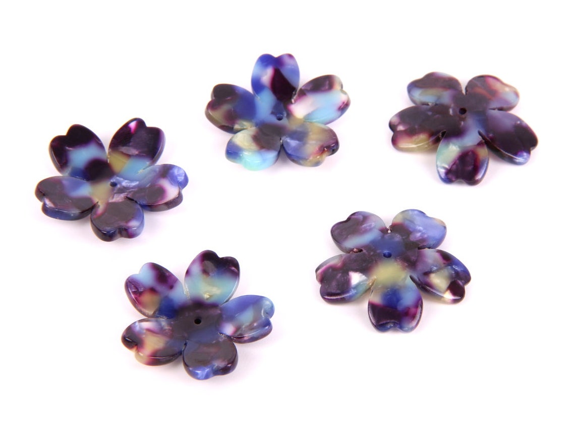 6PCS Tortoise Shell Acetate Acrylic earring charms-Sakura | Etsy