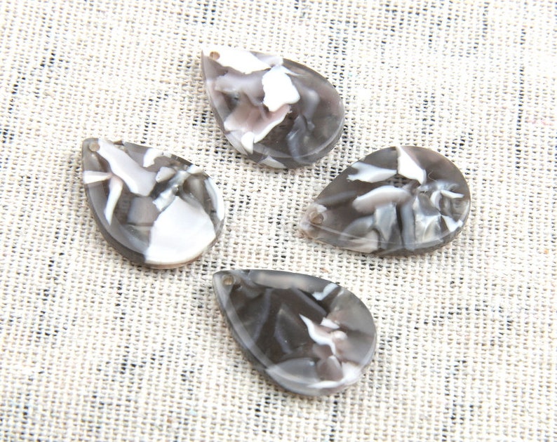 Acetate Acrylic Diy Earring Charms TEAR DROP Shaped Pendant Acetate Tortoise Shell charm Earring findings jewelry supply CS9001D