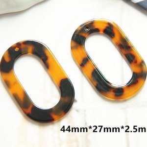 Acetate Acrylic Diy Earring Charms,Tortoise Shell Earrings,Oval Shaped Pendant,Earring findings, jewelry supply, diy jewelry making CS2003A