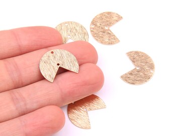 6PCS+ Raw Brass earring connector-Special round shape earring charms -Brass earring-earring findings-Jewelry Supplies-20*15MM D1258