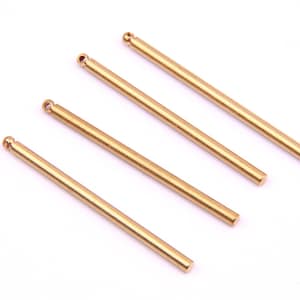 6PCS+ Raw Brass earring Charms-earring bars shape charms-Brass earring findings-Jewelry Supplies-necklace charm-35*1.5MM D1264