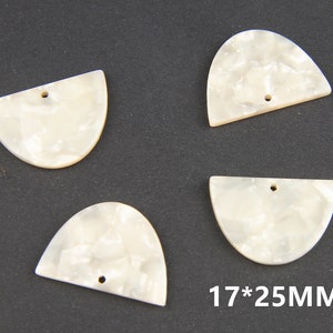 Acetate Acrylic Diy Earring Charms   Semicircle and D  Shaped Pendant Acetate Tortoise Shell charm  Earring findings  jewelry supply CS010D