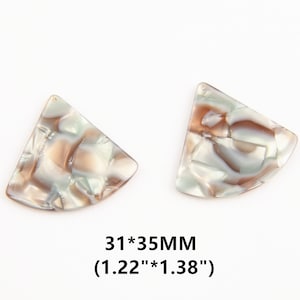 Acetate Acrylic Diy faned Earring Charms fan-Shaped Pendant Acetate Tortoise Shell charm  Earring findings  jewelry supply CS017G