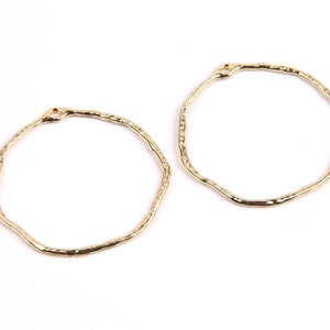 6PCS+  Gold Planted Zn Alloy Earring charm-Circle  shaped-earring hoop-Earring pendant findings-Jewelry Supplies 40mm  ZL1222A