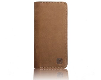 IPhone cover for the iPhone made of brown nubucleder with black clasp/Made in Berlin