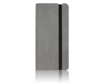 iPhone 5 Cover made of grey leather // slim and smart iPhone protection cover with special vacuum foil // Made in Berlin