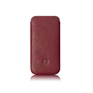 iPhone Slim Sleeve en cuir // étui de téléphone portable mince iPhone en cuir de vachette // cuir de pochette de téléphone portable rouge vin // étui iPhone fait main