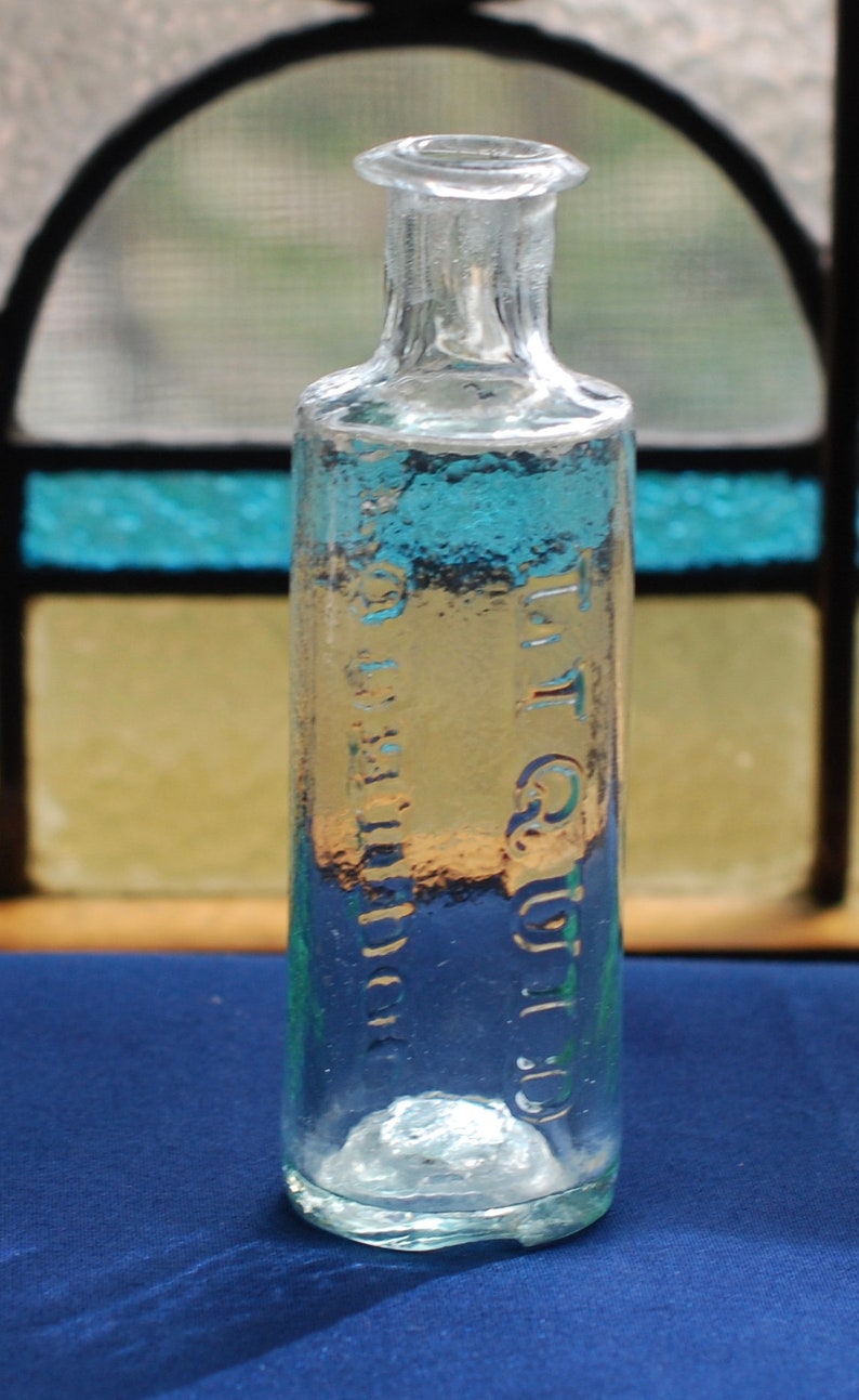Open Pontil Civil War Era Liquid Opodeldoc Medicine Bottle Etsy