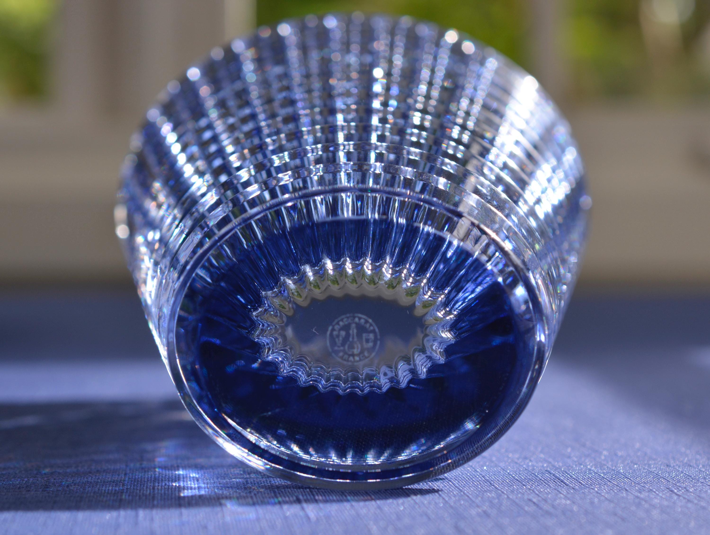 Baccarat Midnight Blue Small Oval Eye Vase - Etsy