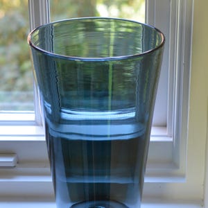 Blenko Mid Century 366M Charcoal Beaker Vase