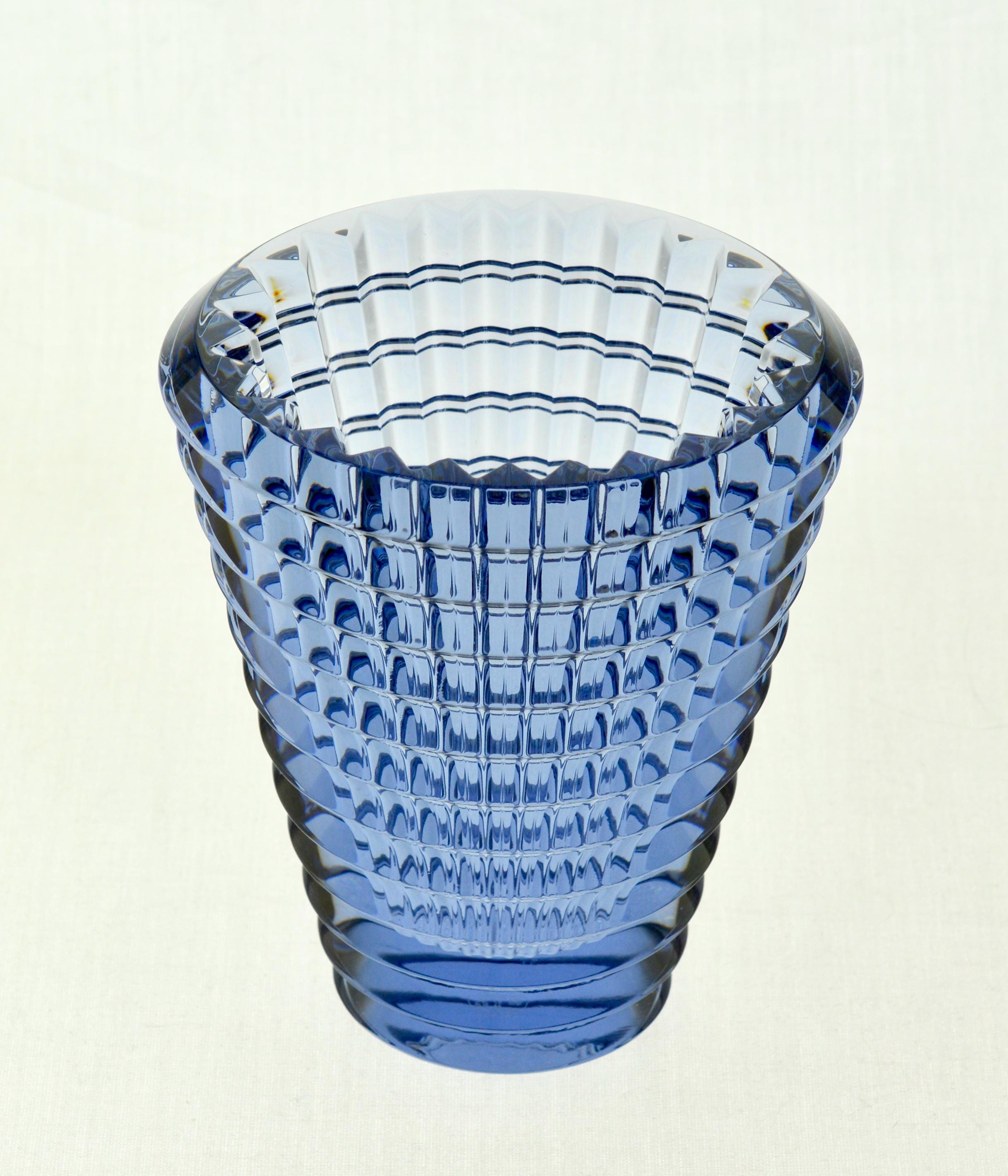 Baccarat Midnight Blue Small Oval Eye Vase - Etsy