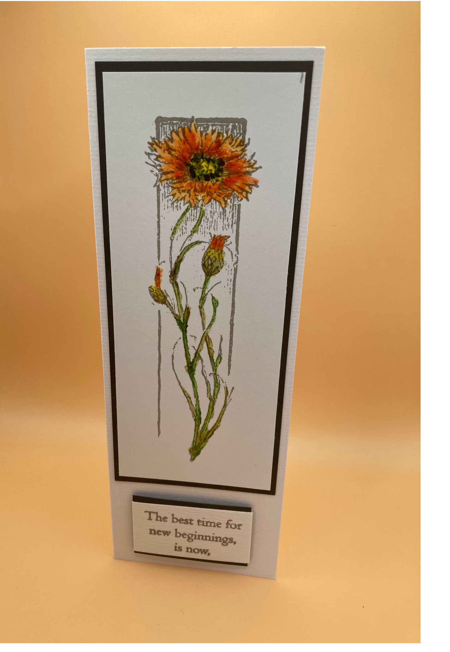 Thistle Flower Handmade card Etsy