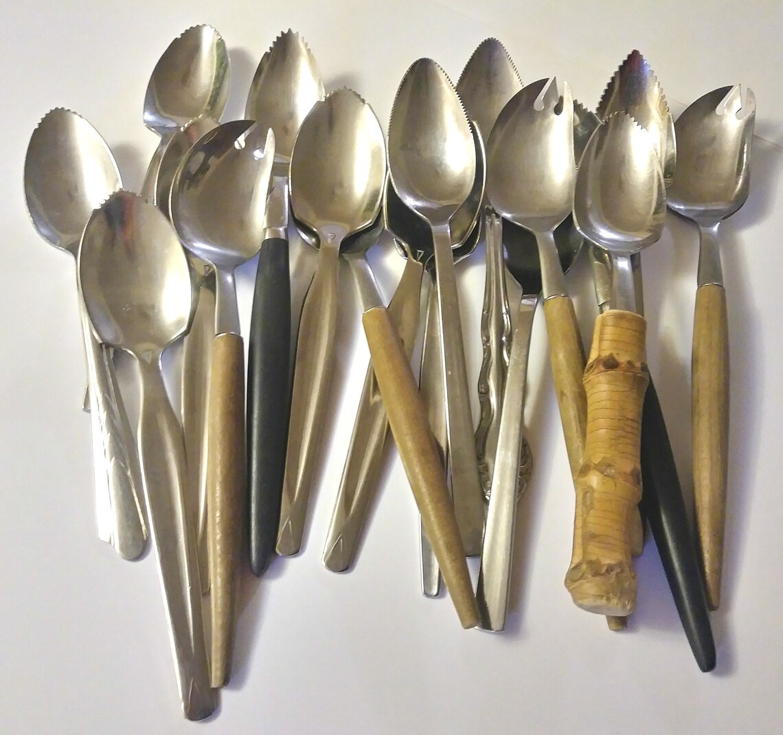 Lovely Vintage Stainless Grapefruit Spoons Set of 4 Mismatched Etsy