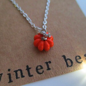 Personalised Pumpkin Necklace - Friend Gift - Autumn - Fall - Halloween - Custom - Silver - Jewellery - Jewelry - Birthday - Sister - Mum