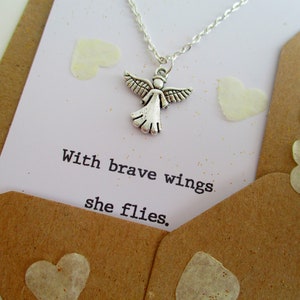 Angel Necklace - Wings - Gift - Sister - Mum - Friend - Birthday - Quirky -  Love - Jewellery - Jewelry - Personalised - Custom