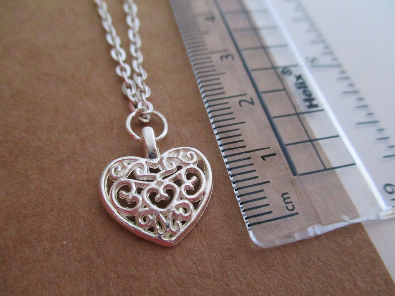 Christmas Friend Gift Heart Necklace Loved One Sister Jewellery Love Custom Birthday Mum Jewelry Silver