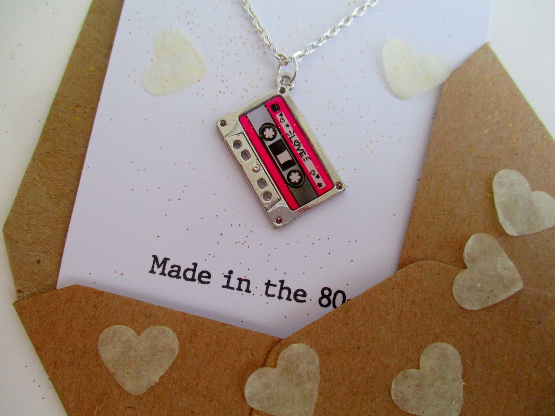 Mixtape Necklace 80s Quirky Sister Mum Friend Love Jewellery Jewelry