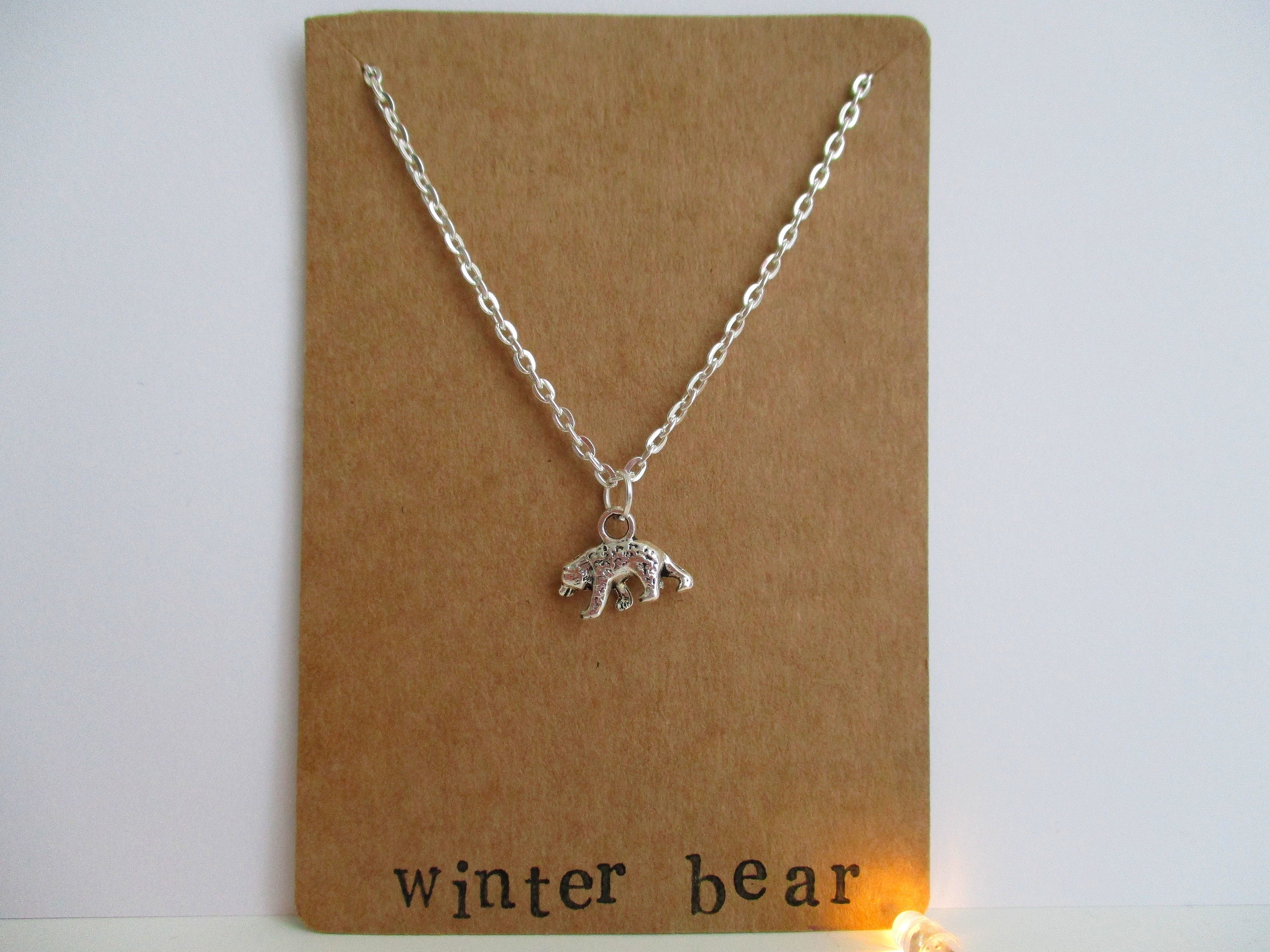 Collar de oso personalizado Lindo Personalizado Plata Etsy España