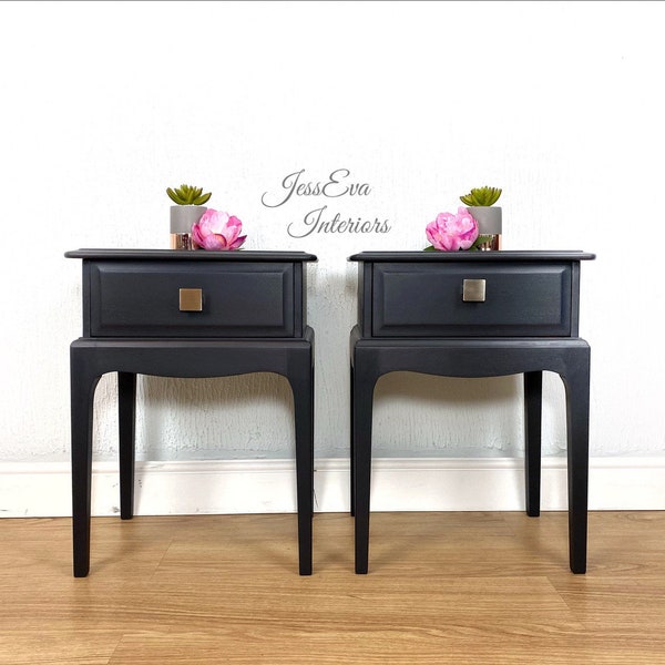 Grey Bedside Table Etsy UK