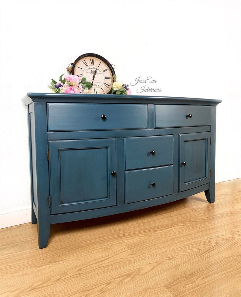 Aparador azul aparador pintado muebles pintados muebles | Etsy