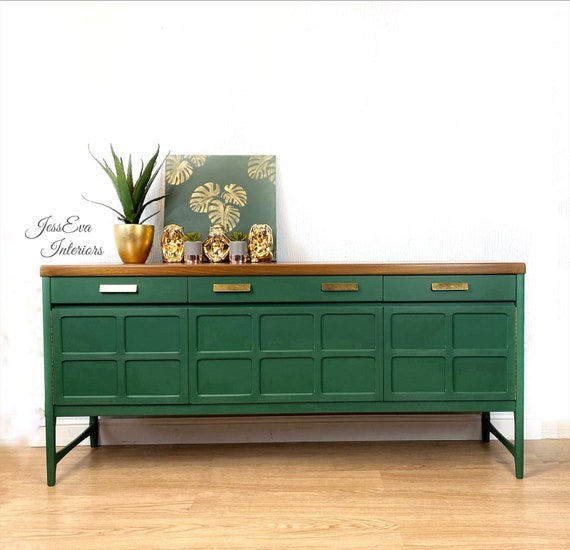 Painted Green Nathan Sideboard Vintage Sideboard Vintage Drinks
