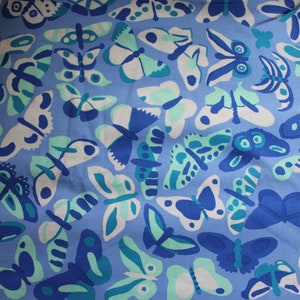 Kaffe Fassett Collective - Brandon Mably PWBM038 Flutter (Blue) Fabric for Rowan/Westminster - OOP