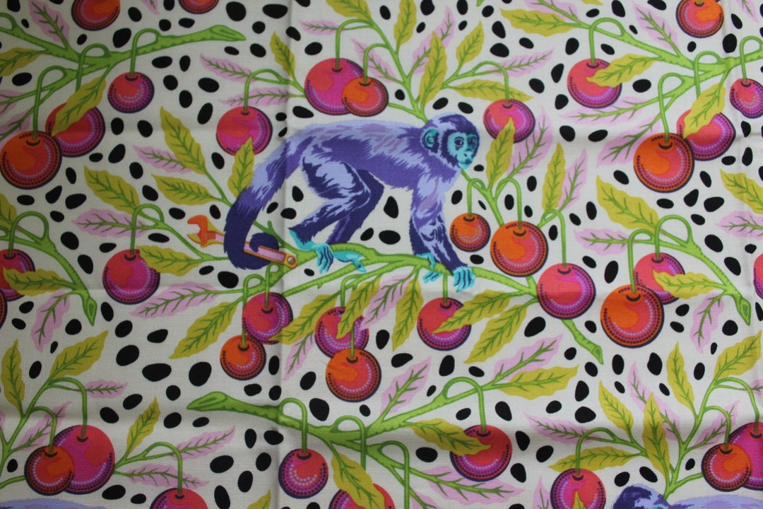 Tula Pink Monkey Wrench Fabric Monkey Wrench Line Monkey Wrench mango