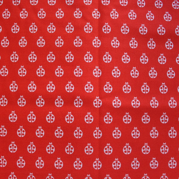 Tula Pink Ladybug Lady Bug Fabric - True Colors Line - Ladybug Lady Bug (Lava) Print - PWTC027 for FreeSpirit/Westminster Fibers - OOP