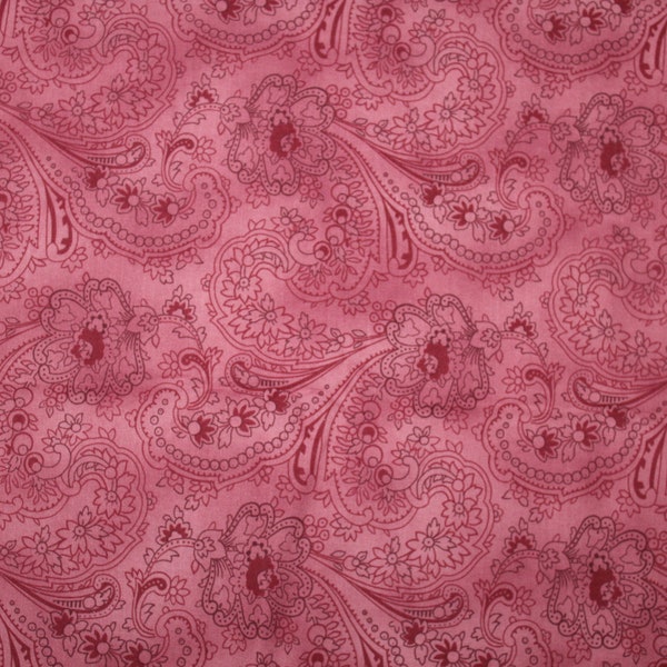 April Cornell Baroque Folk Fabric by April & Co.  - Print CP39358 - Color is a Dark Dusty Rose - Long Out of Print (2010)