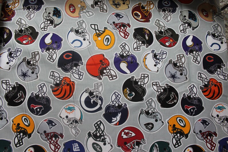NFL All Teams Helmets Fabric National Football League / NFL Etsy