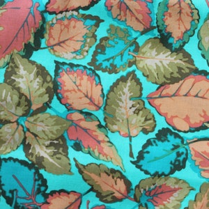 Martha Negley MN-41/MN41 Variegated Garden Coleus (Coral) Fabric for Rowan/Westminster - OOP