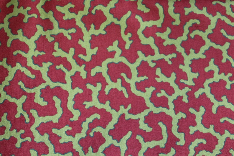 fabric for RowanWestminster Philip Jacobs PJ04 Coral Oxblood OOP Kaffe Fassett Collective