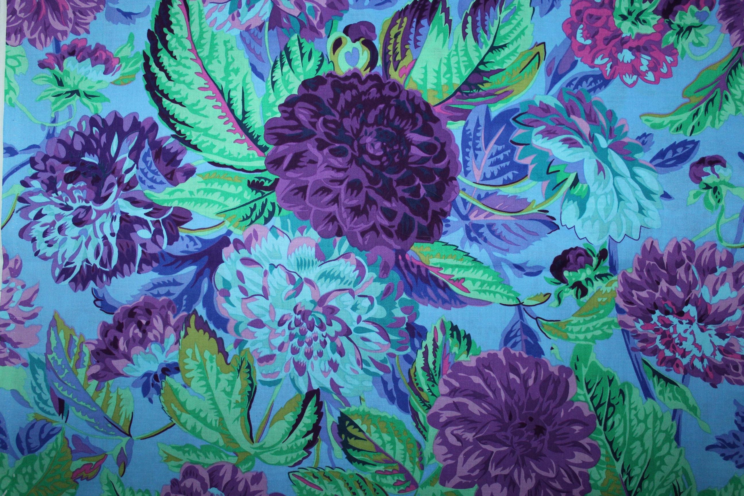 Kaffe Fassett Collective - Philip Jacobs Pom Pom Dahlias Fabric Kaffe Fassett Collective - Philip Jacobs Pom Pom Dahlias Fabric