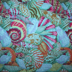 Kaffe Fassett Collective - Philip Jacobs Shell Montage Fabric for Rowan/Westminster PJ37 Shell Montage (Blue) - OOP