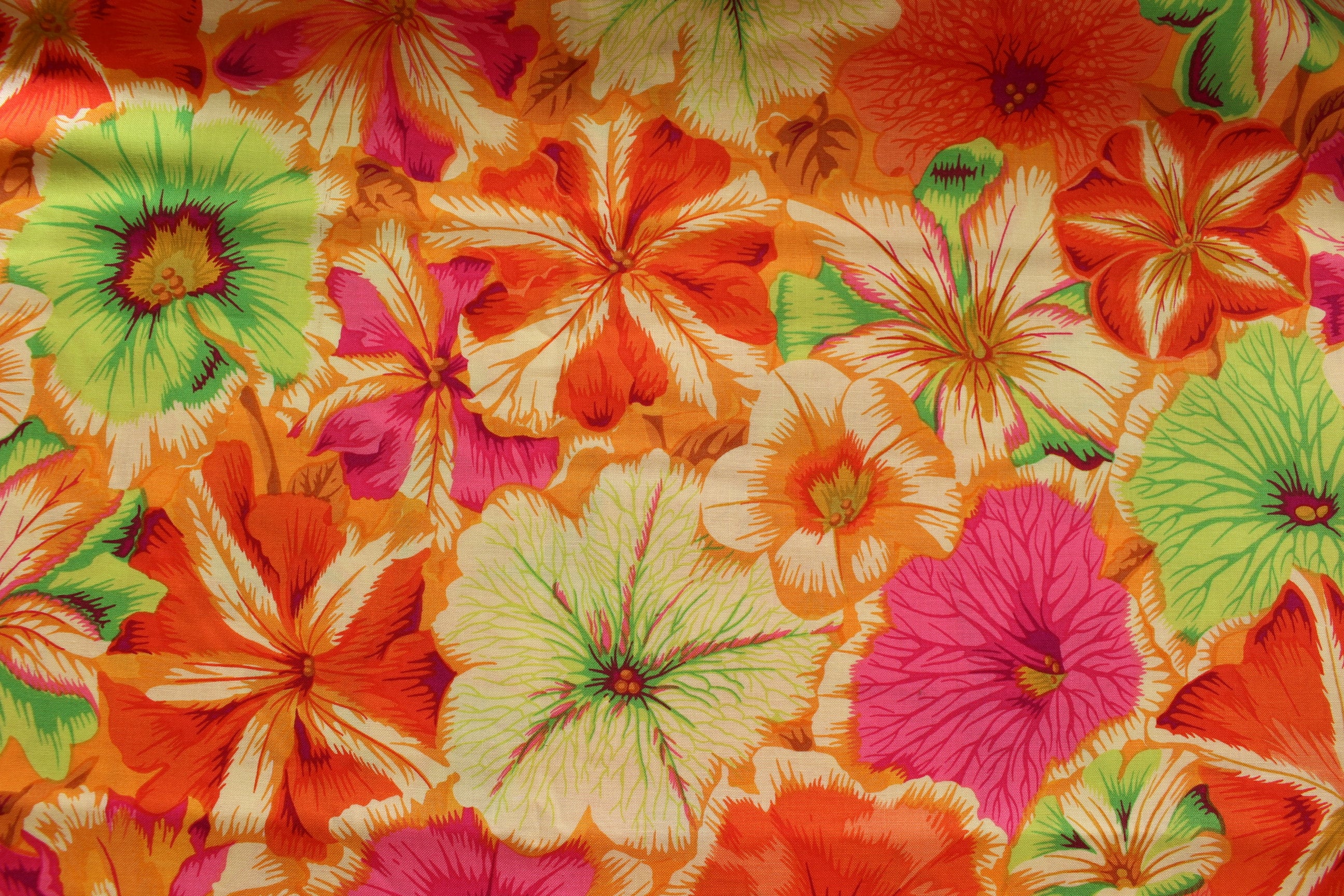 Kaffe Fassett Collective - Philip Jacobs PWPJ050 Petunias (orange