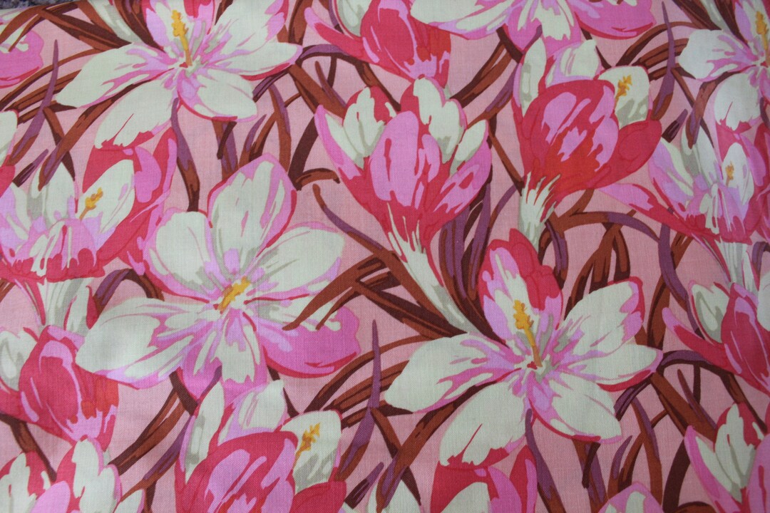 Martha Negley PWMN057 / MN57 Crocus (pink) Fabric for Rowan/westminster ...