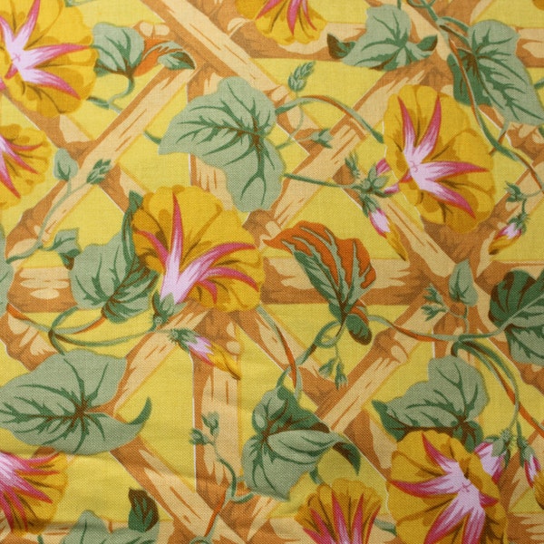 Kaffe Fassett Collective - Philip Jacobs Morning Glory Fabric - PJ08 Morning Glory (Yellow) fabric for Rowan/Westminster - OOP