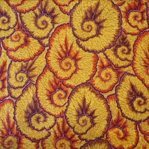 Kaffe Fassett Collective - Philip Jacobs PWPJ087 Curlique (Ochre) Fabric for FreeSpirit - OOP